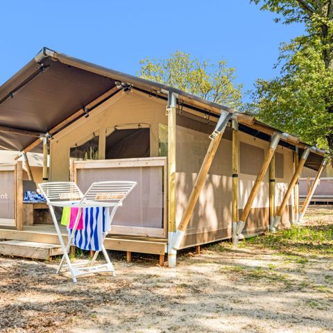 Tente en toile et en bois 4 personnes - Bijela Uvala - Tente Safari Lodge + air conditionné (5P)