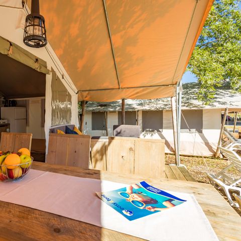 TENTE TOILE ET BOIS 4 personnes - Bijela Uvala - Tente Safari de luxe