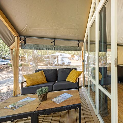 TENTE TOILE ET BOIS 4 personnes - Bijela Uvala - Tente safari Bella Vista + air conditionné (4P)