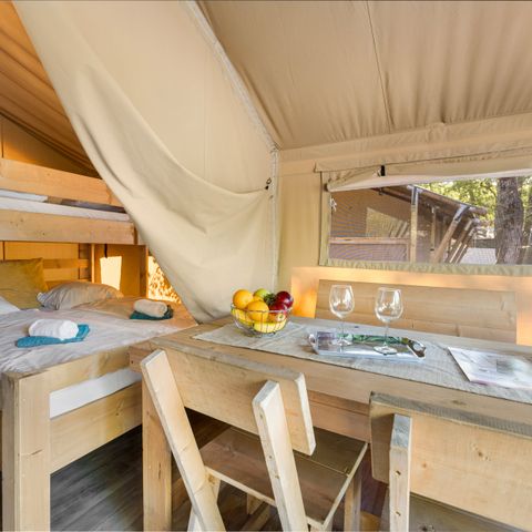 TENTE TOILE ET BOIS 4 personnes - Bijela Uvala - Tente Safari Cozy