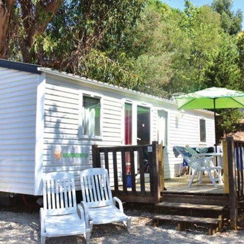 MOBILHOME 6 personnes -  Classic | 3 Ch. | 6 Pers. | Terrasse surélevée non couverte | 1 SDB | Clim.