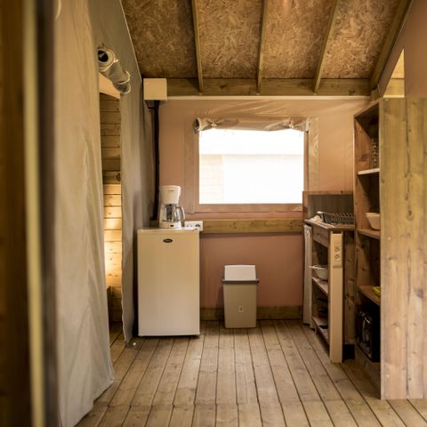 TENTE TOILE ET BOIS 5 personnes - CABANE PILOTIS
