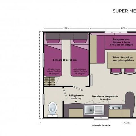 Mobilhome 5 personnes - COTTAGE ECO
