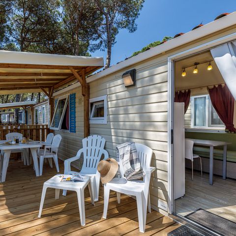 MOBILHOME 6 personnes - Comfort | 2 Ch. | 4/6 Pers. | Terrasse surélevée | Clim.