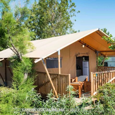 Tente en toile et en bois 6 personnes - LODGE ETANG 2CH