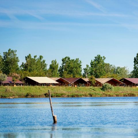 Tente en toile et en bois 6 personnes - LODGE ETANG 2CH