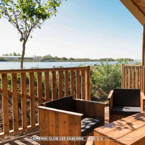 Tente en toile et en bois 6 personnes - LODGE ETANG 2CH