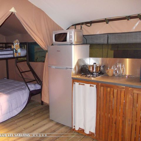 Tente en toile et en bois 5 personnes - LODGE ETANG