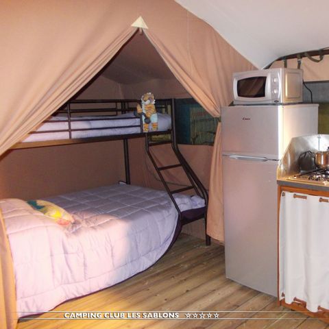 TENTE TOILE ET BOIS 5 personnes - LODGE ETANG