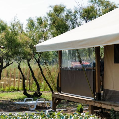 Tente en toile et en bois 5 personnes - LODGE ETANG