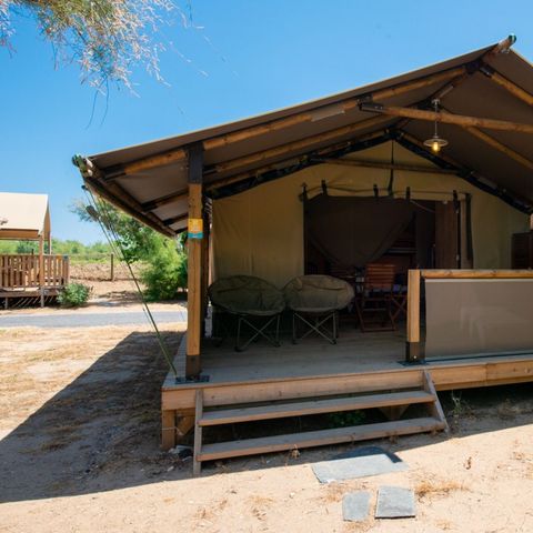 Tente en toile et en bois 5 personnes - LODGE ETANG