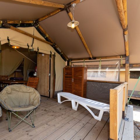 Tente en toile et en bois 5 personnes - LODGE ETANG