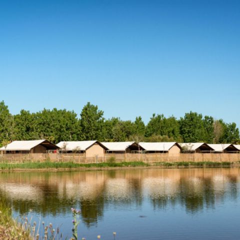 Tente en toile et en bois 5 personnes - Sunlodge Confort (pas de douche)
