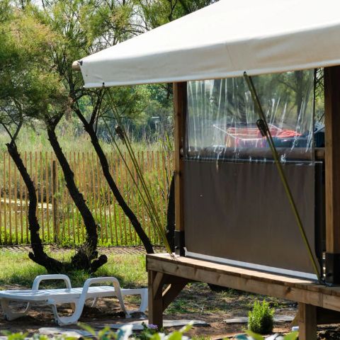 Tente en toile et en bois 5 personnes - Sunlodge Confort (pas de douche)