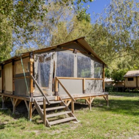 Tente en toile et en bois 5 personnes - CONFORT 2ch 5P sans sanitaires