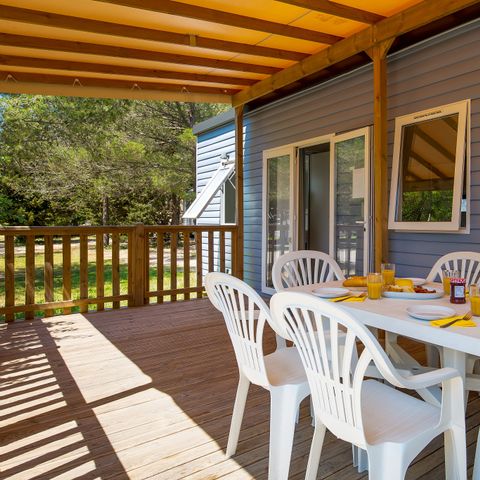 MOBILHOME 6 personnes - Comfort XL | 3 Ch. | 6 Pers. | Terrasse surélevée | Clim