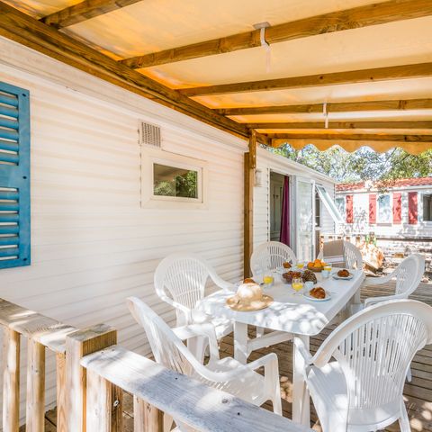 MOBILHOME 6 personnes - Comfort | 2 Ch. | 4/6 Pers. | Terrasse surélevée | Clim.