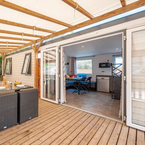 MOBILHOME 8 personnes - Mobil-home | Premium | 4 Ch. | 8 Pers. | Terrasse Lounge | 2 SDB | Clim. | TV