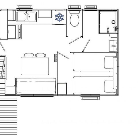 MOBILHOME 4 personnes - LOGGIA PREMIUM 30M²