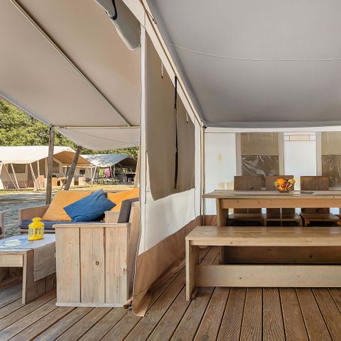 TENTE TOILE ET BOIS 5 personnes - Polari - Tente Safari de luxe