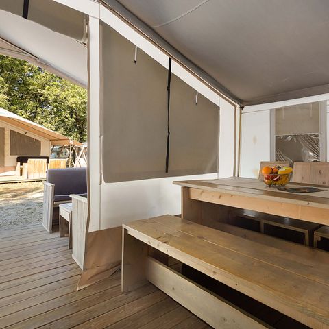 Tente en toile et en bois 5 personnes - Polari - Tente Safari de luxe