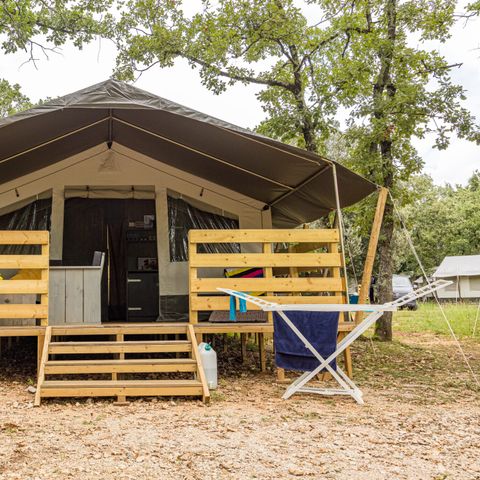 Tente en toile et en bois 5 personnes - Polari - Tente Safari de luxe