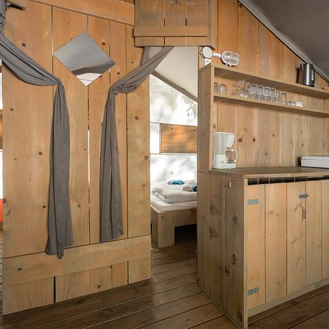 Tente en toile et en bois 5 personnes - Polari - Tente Safari de luxe