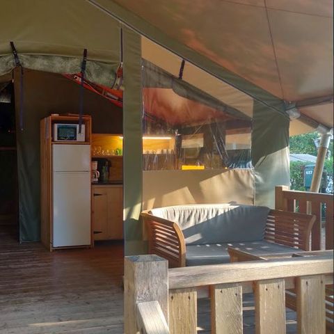 Tente en toile et en bois 5 personnes - Polari - Tente Safari Relax
