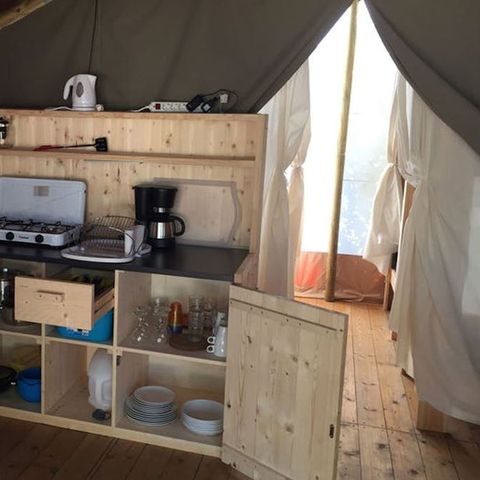 Tente en toile et en bois 5 personnes - Polari - Tente Safari Relax