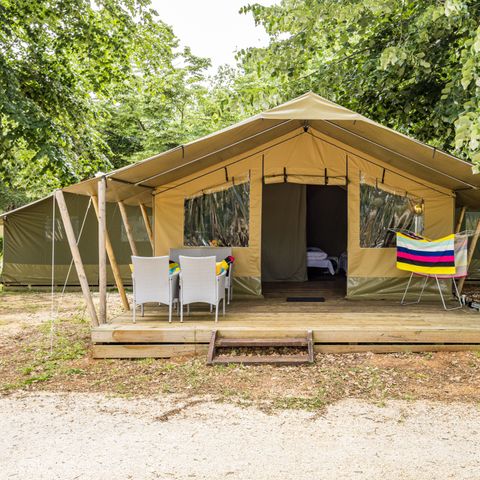 TENTE TOILE ET BOIS 5 personnes - Polari - Tente safari Harmony