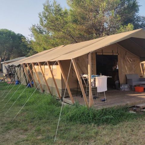 Tente en toile et en bois 5 personnes - Polari - Tente safari Harmony