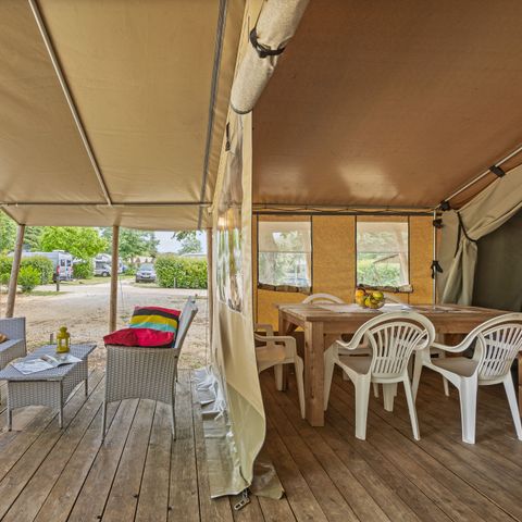 TENTE TOILE ET BOIS 5 personnes - Polari - Tente safari Harmony