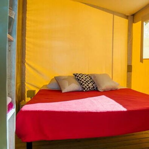 Tente en toile et en bois 5 personnes - Tente Eco Lodge | 2 Ch. | 4/5 Pers. | Terrasse simple