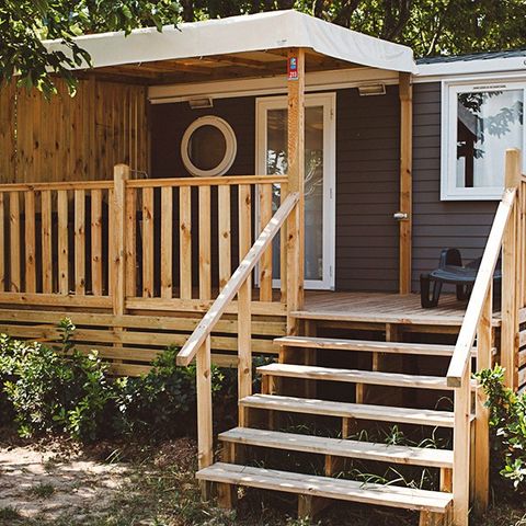 MOBILHOME 2 personnes - Comfort | 1 Ch. | 2 Pers. | Terrasse surélevée | Clim. | TV