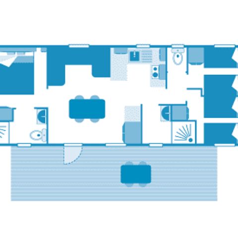 MOBILHOME 6 personnes - Cottage 6p 3ch ***
