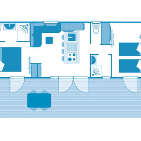 MOBILHOME 5 personnes - Cottage 5p 2ch ****