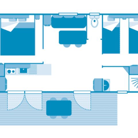 MOBILHOME 4 personnes - Cottage Esterel 4p 2ch ***