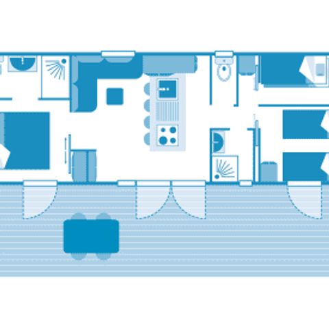 MOBILHOME 6 personnes - Cottage 6p 3ch **** ZEN