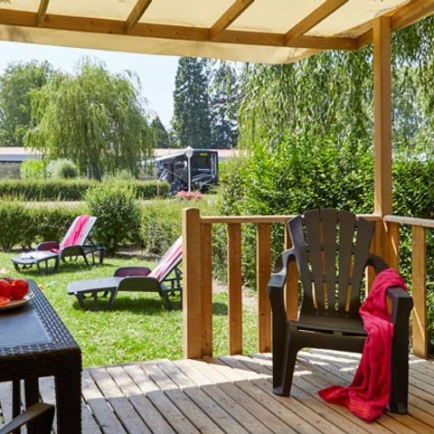 MOBILHOME 6 personnes - Premium Azure | 3 Ch. | 6 Pers. | Terrasse surélevée | Clim.