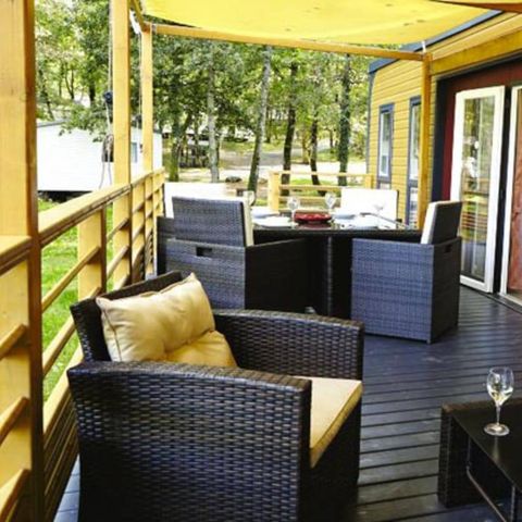 MOBILHOME 8 personnes - Ultimate | 3 Ch. | 6/8 Pers. | Terrasse surélevée | Clim. | TV