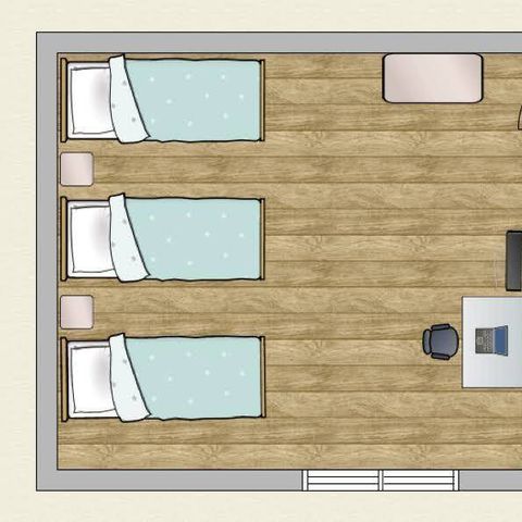 APPARTEMENT 6 personnes - Appartement | 2 Ch. | 4/6 Pers. | Terrasse surélevée non couverte | 2 SDB | TV