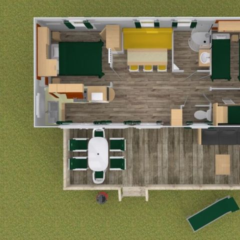 MOBILHOME 6 personnes - Comfort Plus 3 chambres Lounge