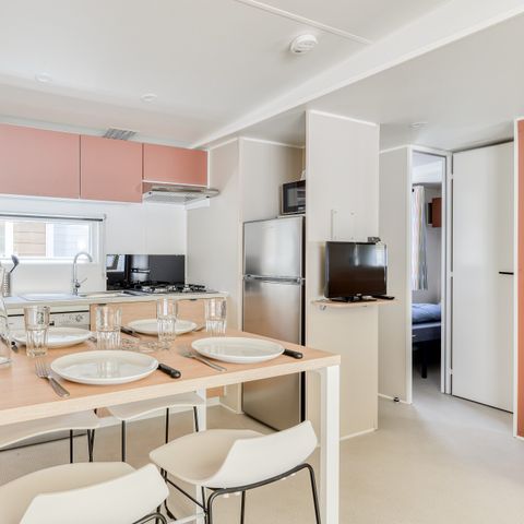 MOBILHOME 6 personnes - Premium | 3 Ch. | 6 Pers. | Terrasse Lounge | Clim. | TV