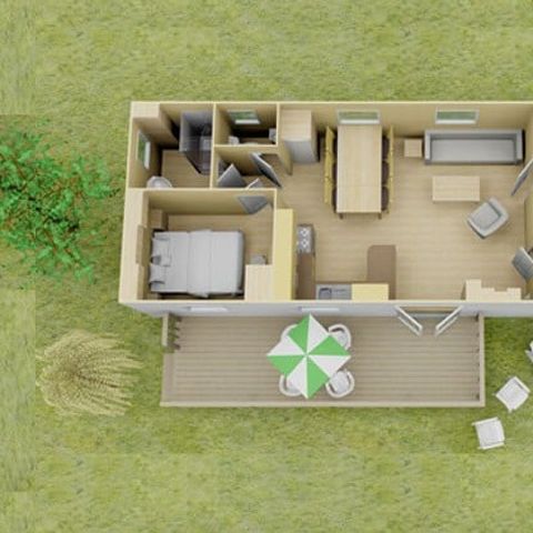 MOBILHOME 6 personnes - Comfort XL | 3 Ch. | 6 Pers. | Terrasse surélevée | Clim.