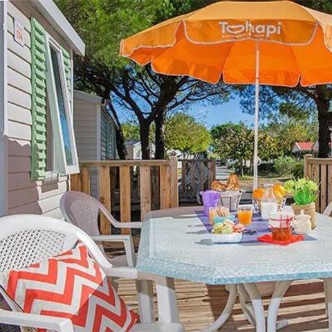 MOBILHOME 8 personnes - Mobil-home | Classic | 3 Ch. | 6/8 Pers. | Terrasse surélevée non couverte | Clim.