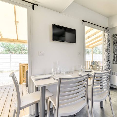MOBILHOME 4 personnes - Mobil-home | Premium | 2 Ch. | 4 Pers. | Terrasse surélevée | Clim. | TV