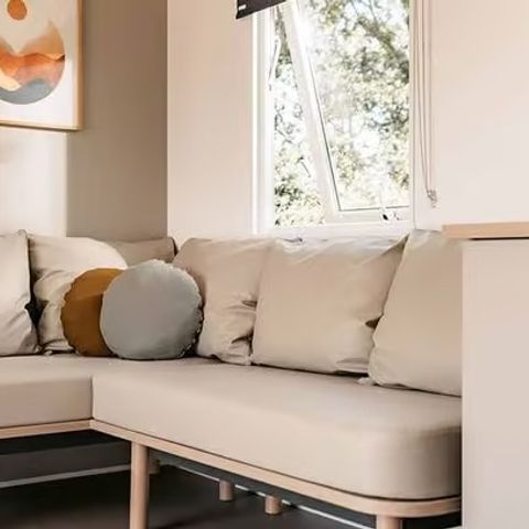 MOBILHOME 8 personnes - Comfort | 4 Ch. | 6/8 Pers. | Terrasse surélevée | Outdoor kitchen | 2 SDB | Clim.