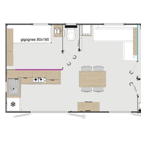MOBILHOME 6 personnes - Evasion+ 2 chambres 30m²