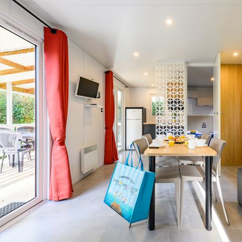 MOBILHOME 5 personnes - COTTAGE CONFORT 2 ch. 4/5 pers. - 30m2 - terrasse couverte