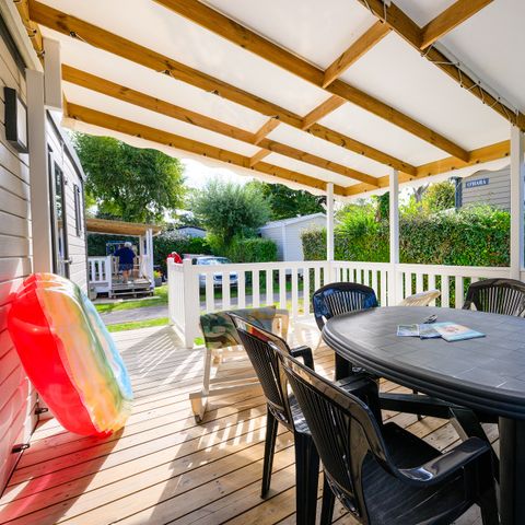 MOBILHOME 5 personnes - COTTAGE CONFORT 2 ch. 4/5 pers. - 30m2 - terrasse couverte